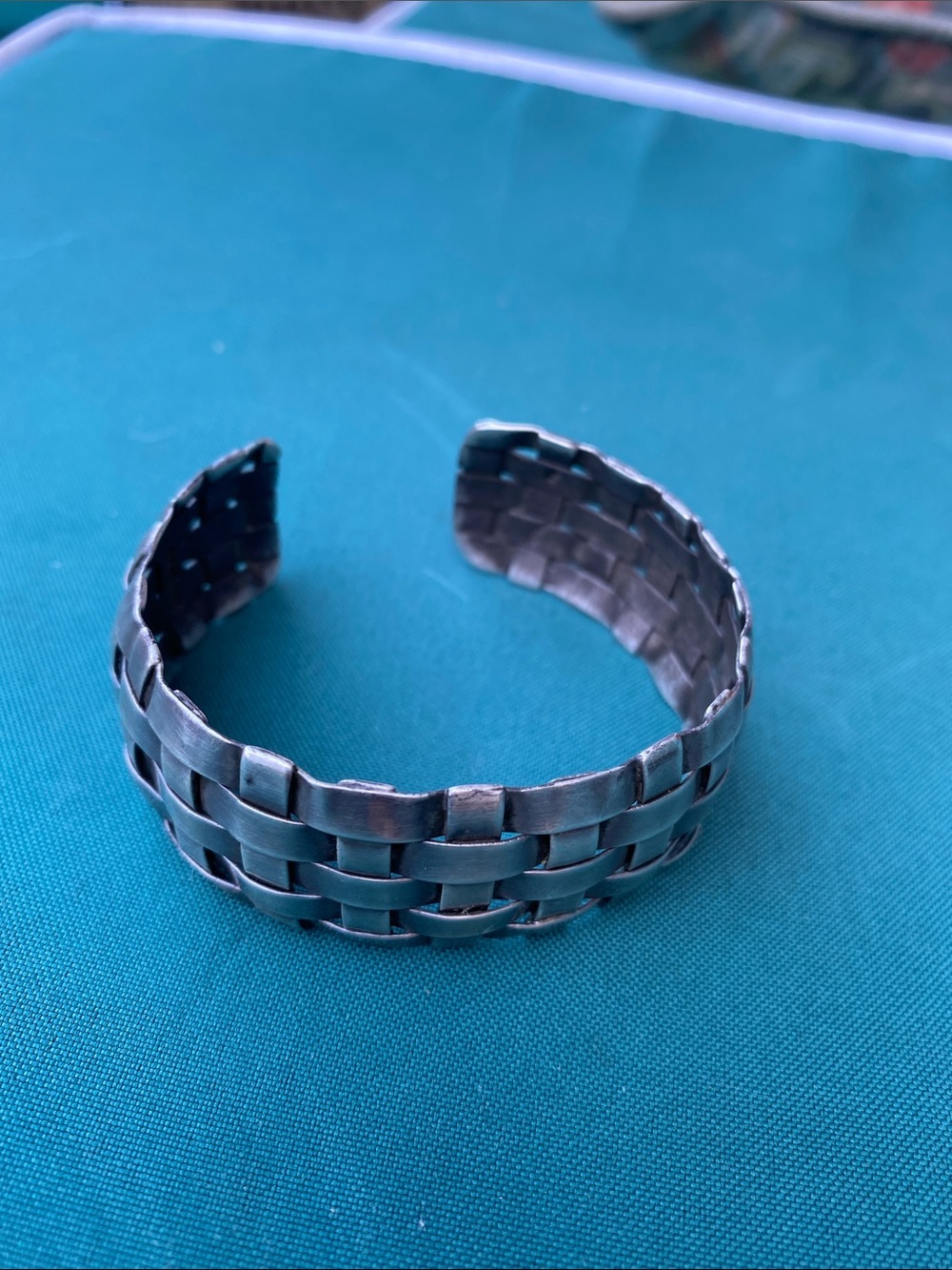 Navajo Woven Cuff Bracelet - Sterling Silver